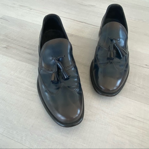 ❤️ Ferragamo Siriano Wing Tip Tassel Loafer Blue 9 main image 4